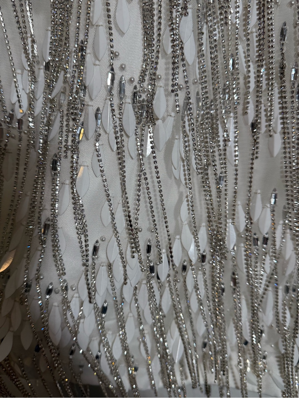 Retrofete Silver Backless Fringe Mini Dress - Picture 3 of 15